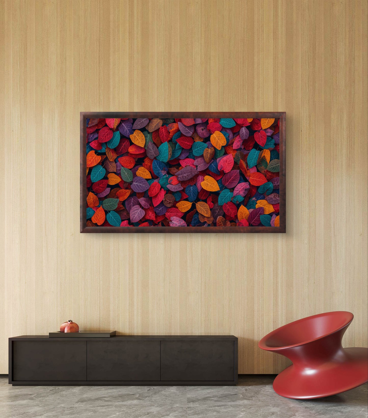 “Autumn Harmony – Vibrant Leaves Wall Art Print”