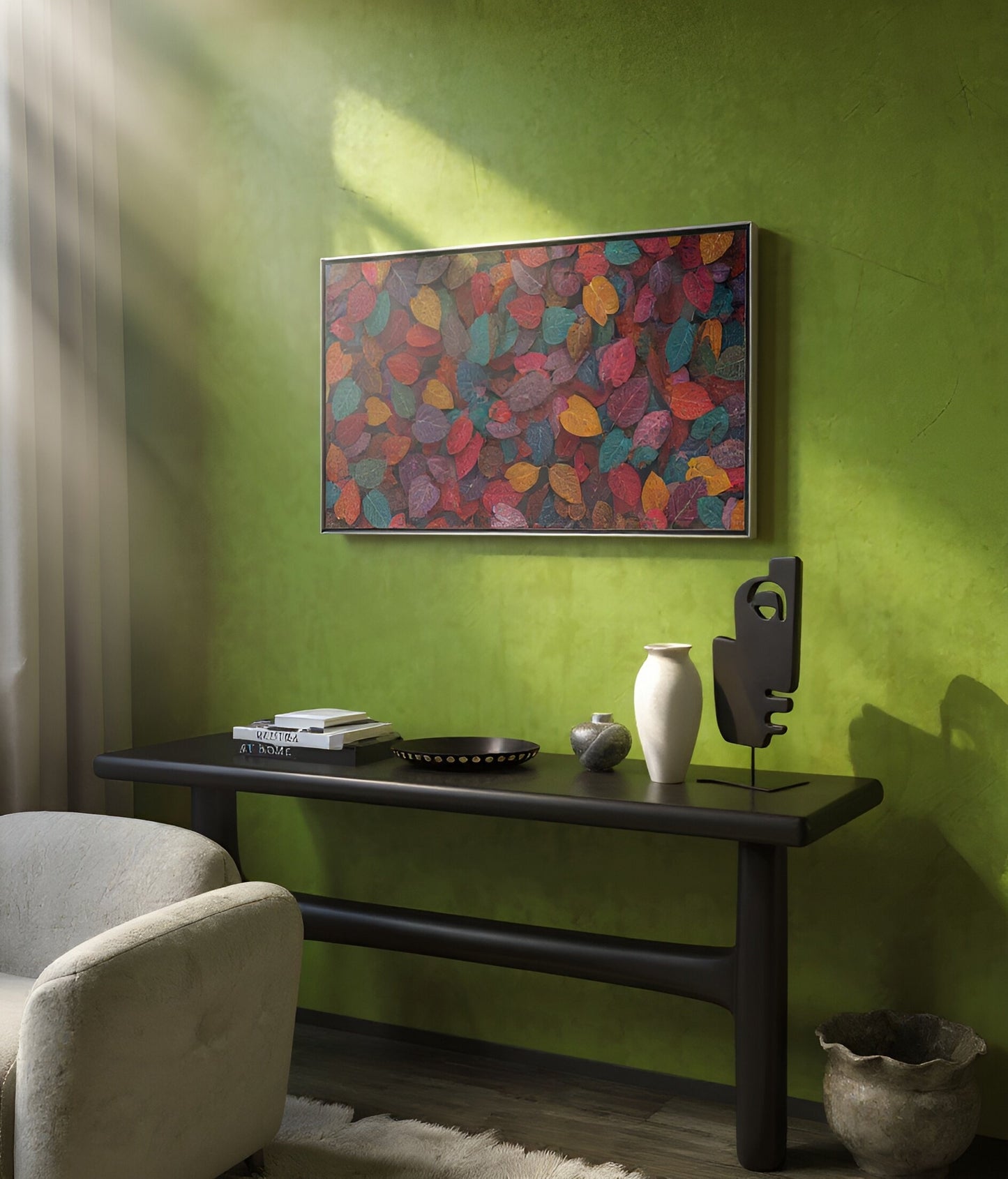 “Autumn Harmony – Vibrant Leaves Wall Art Print”