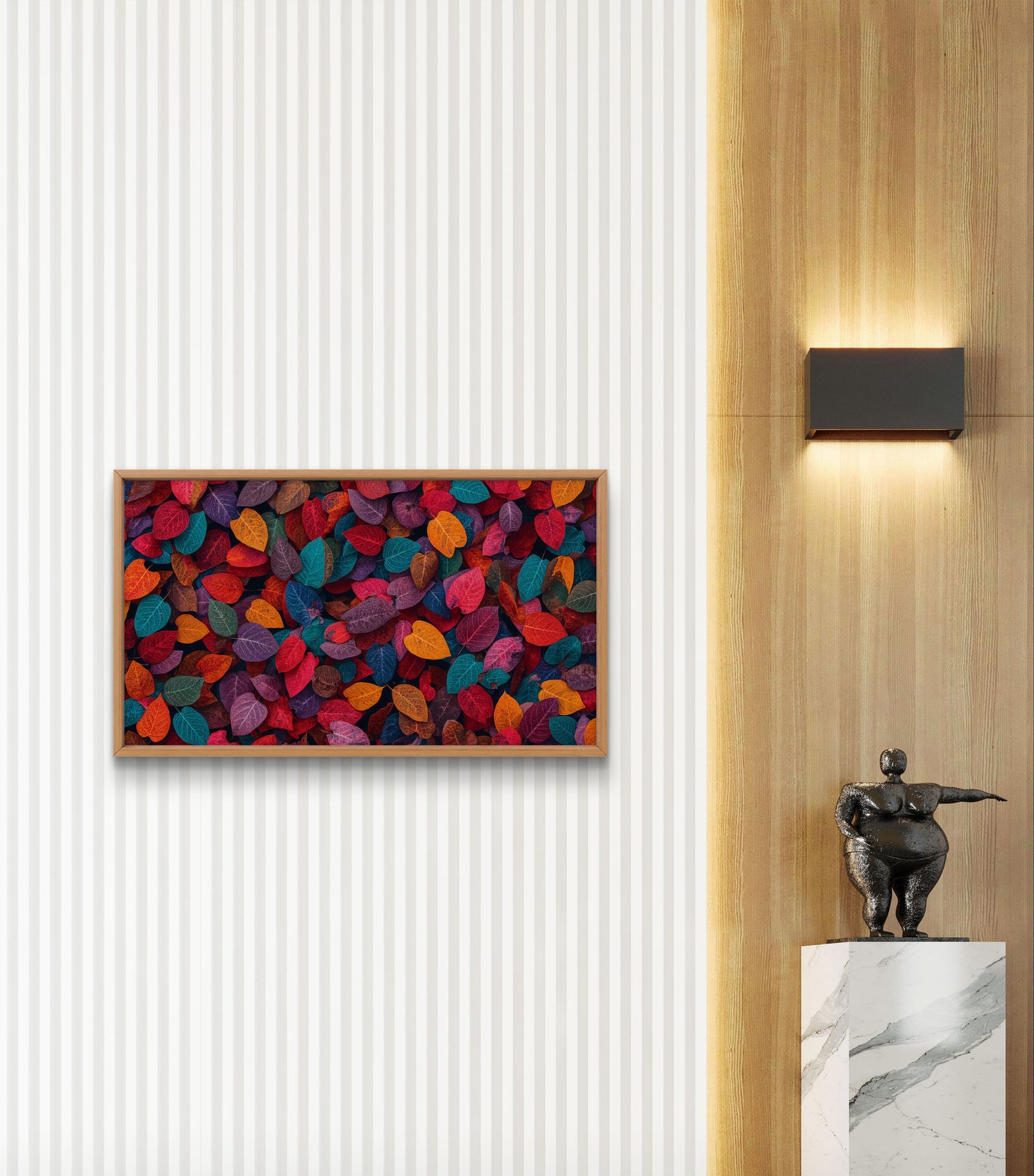 “Autumn Harmony – Vibrant Leaves Wall Art Print”