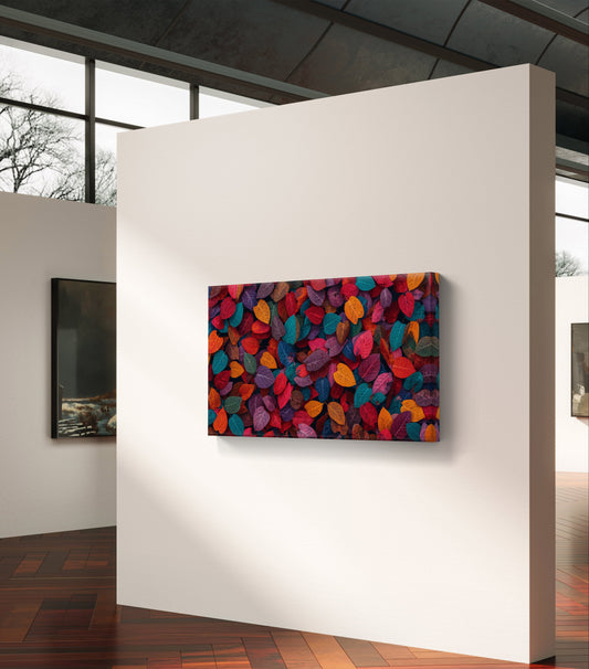 “Autumn Harmony – Vibrant Leaves Wall Art Print”