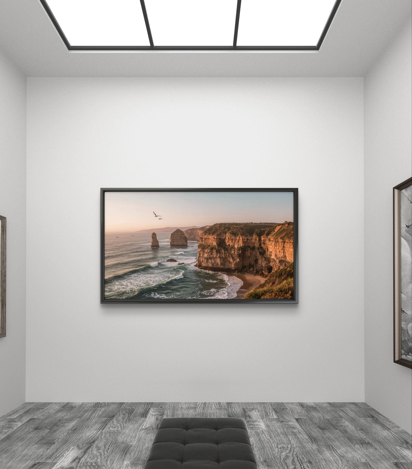 "Whispers of the Ocean Cliffs – Sunset Serenity Wall Art"