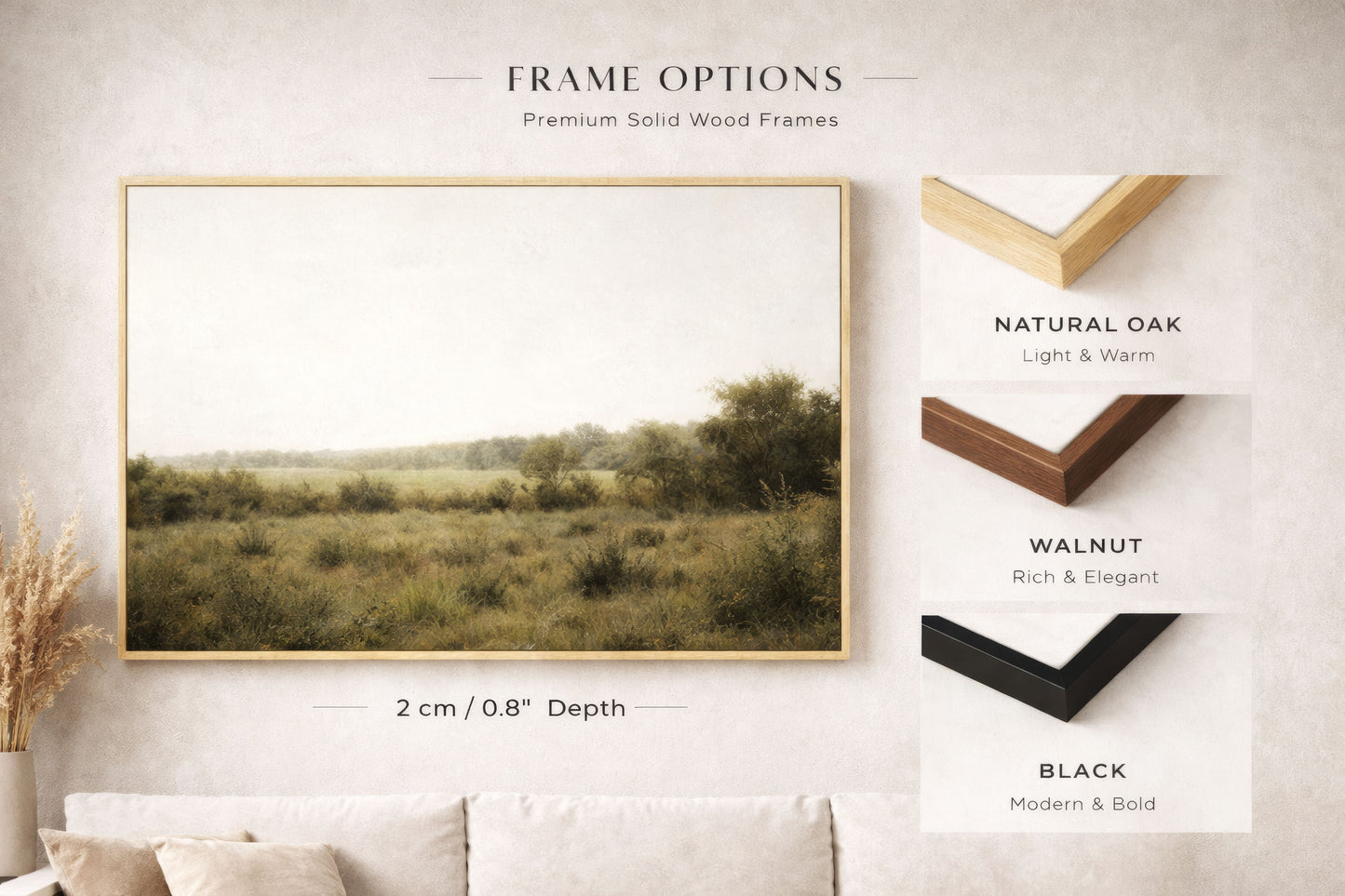 Mountain Landscape Wall Art, River Canvas Print, Nature Wall Decor, Square Wall Art, Framed Canvas, Living Room Art